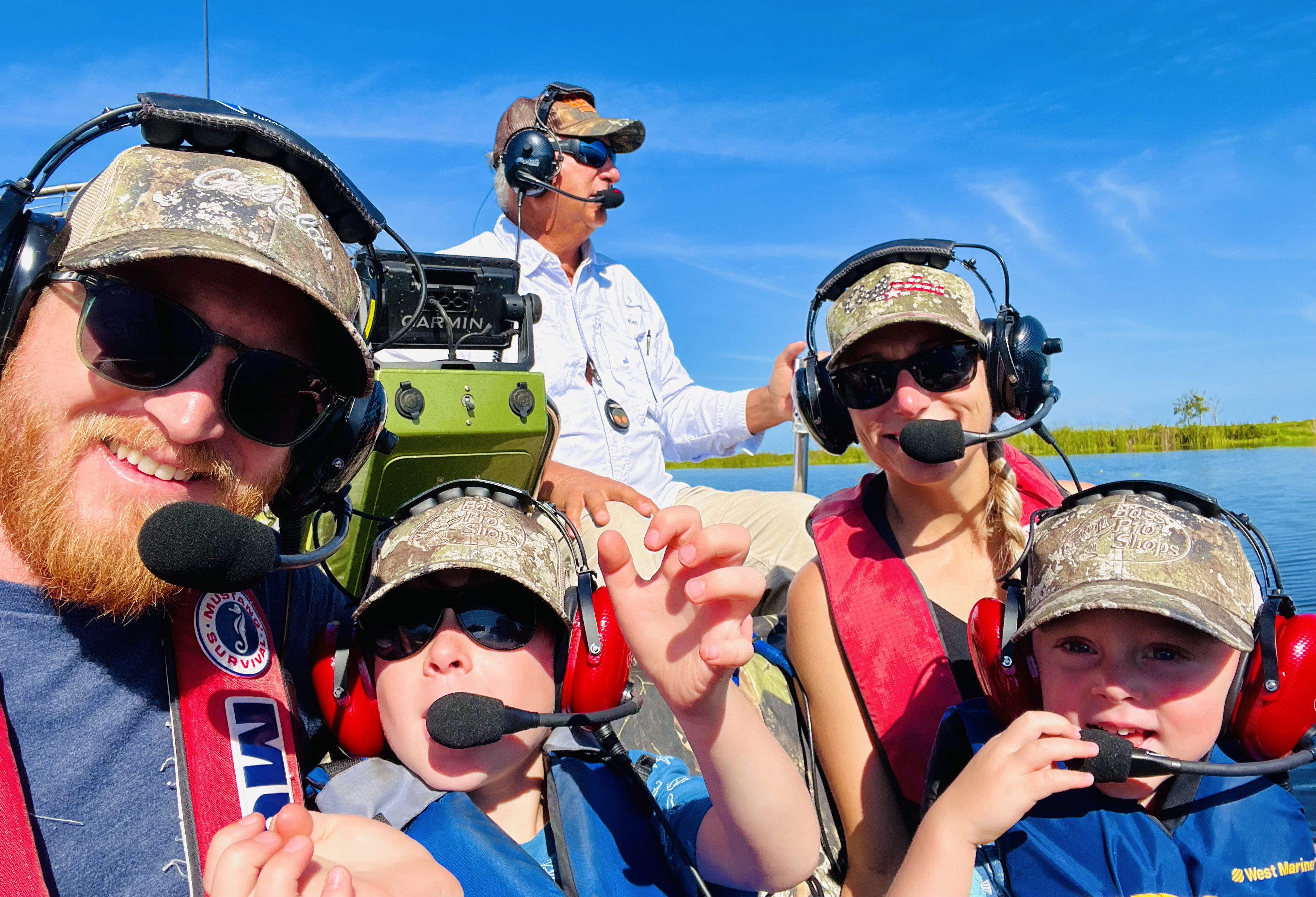 Kens Airboats family on ride