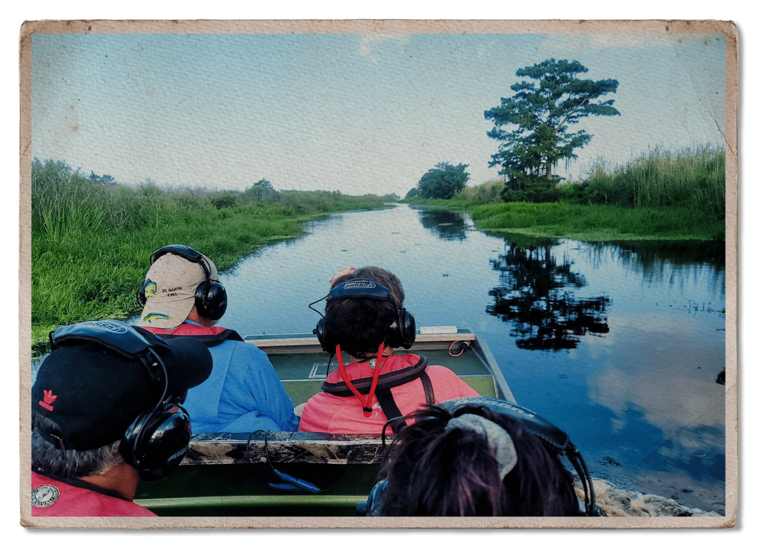 Kens Air Boat Rides Postcard