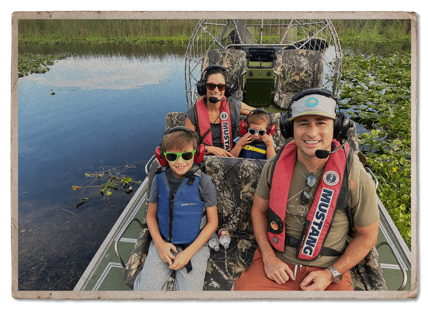 Kens Air Boat Rides Postcard