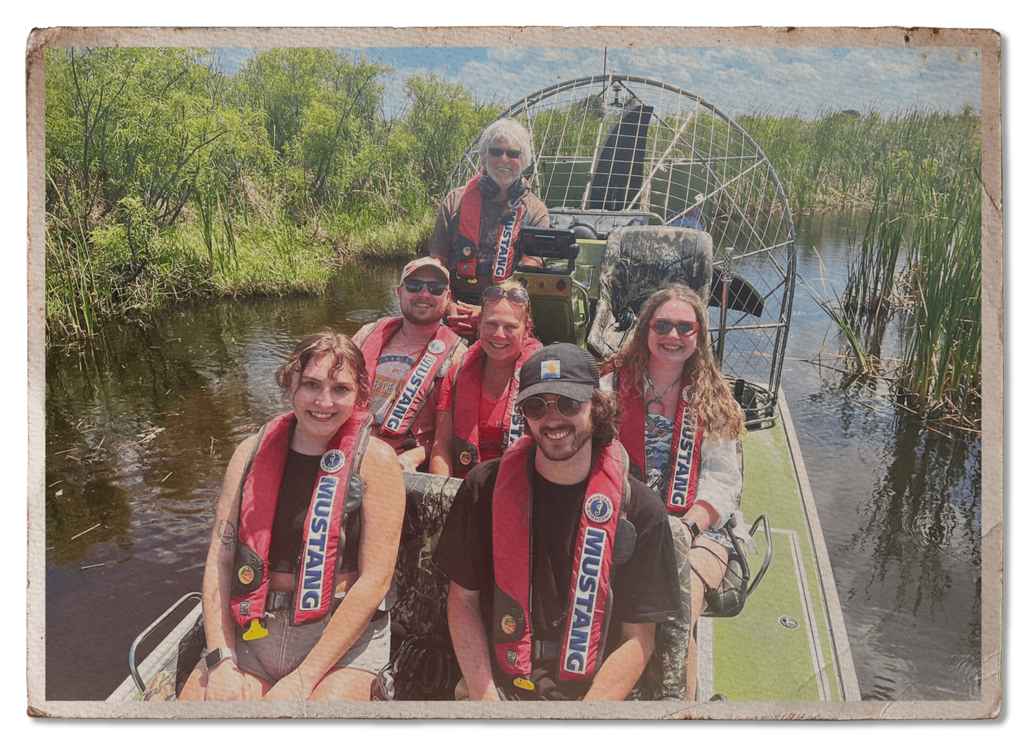 Kens Air Boat Rides Postcard