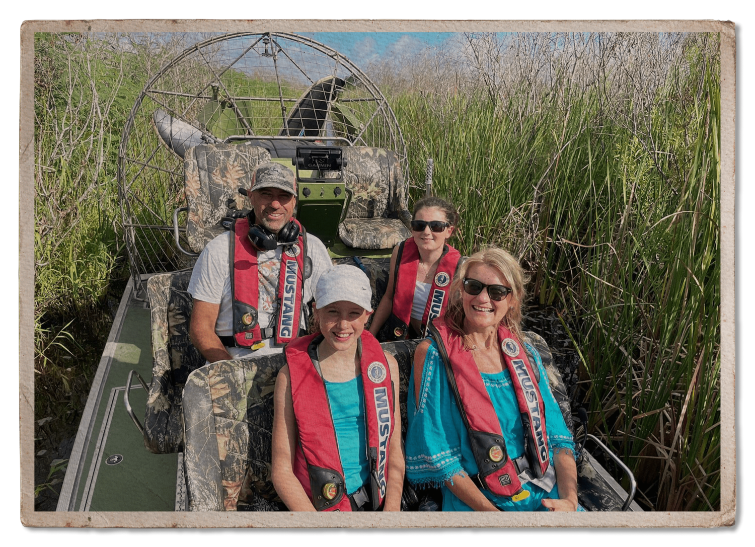 Kens Air Boat Rides Postcard